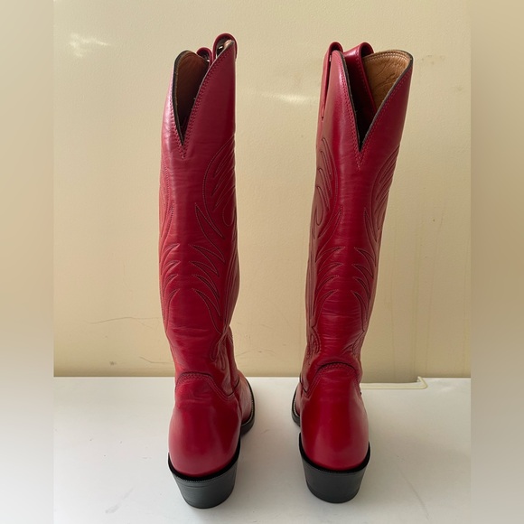 NWT Alberta Boot Red Cowhide Leather Western Cowboy Boots Women Size 10 US - Picture 3 of 8